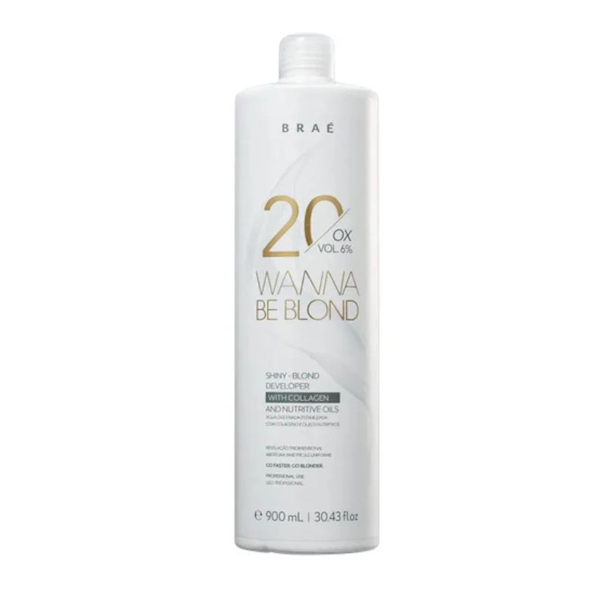 Braé Wanna Be Blond 6% Agua Oxigenada 20 Volumes 900ml