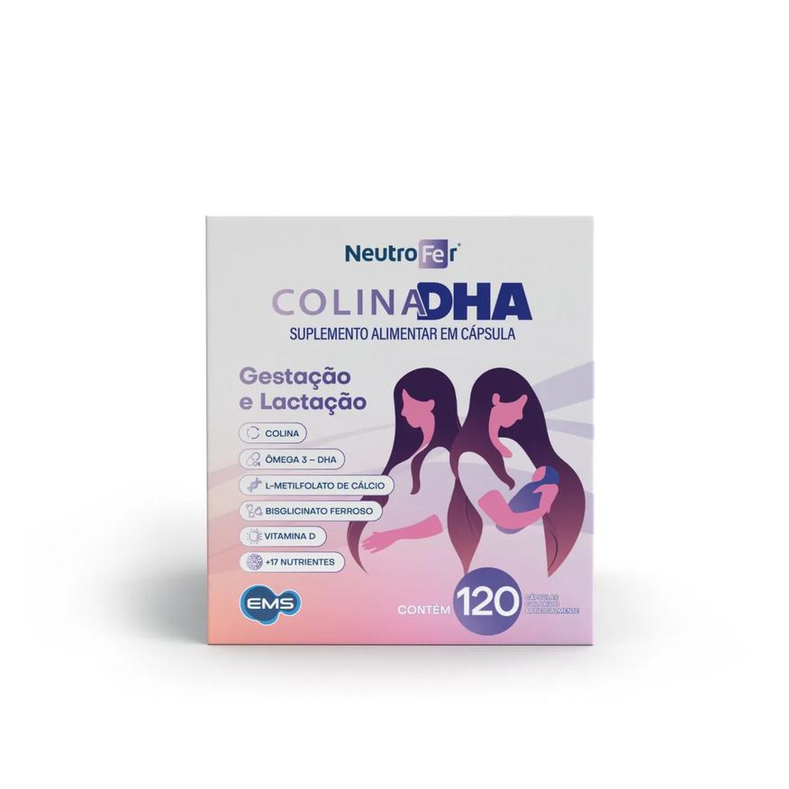 Neutrofer Polivitamínico Colina DHA para Gestantes 120 Cápsulas