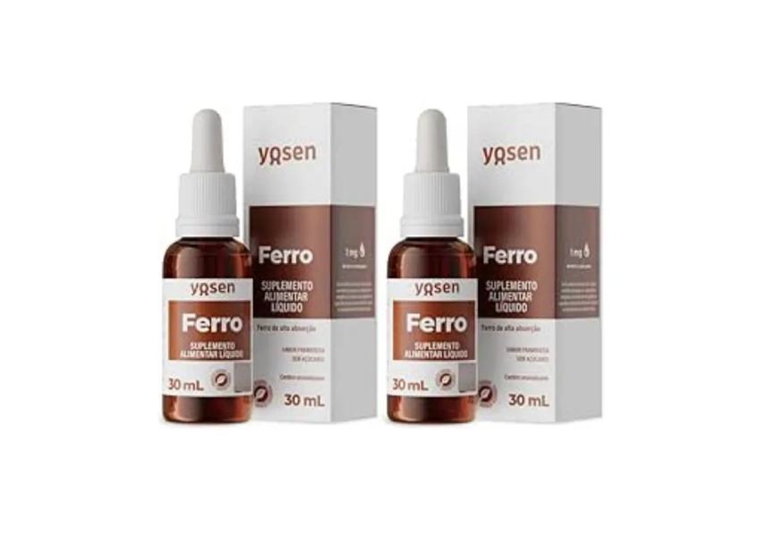 Yosen Kit 2x Ferro Bisglicinato Líquido Ydrosolv® 30ml