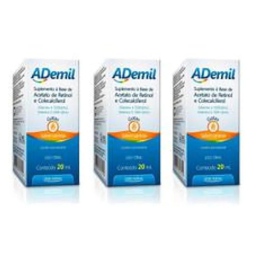 Arte Nativa Kit C/3 Ademil a+D Sol 20ml