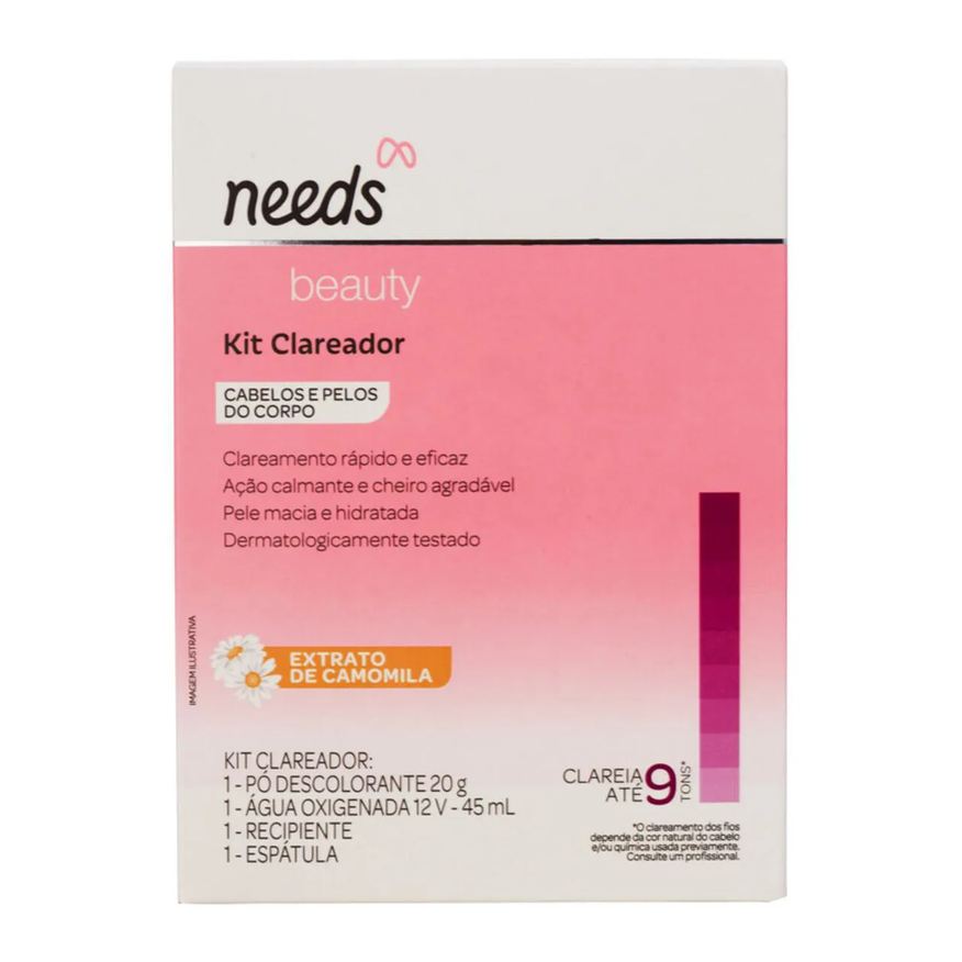 Needs Kit Descolorante de Pelos Beauty Extrato de Camomila
