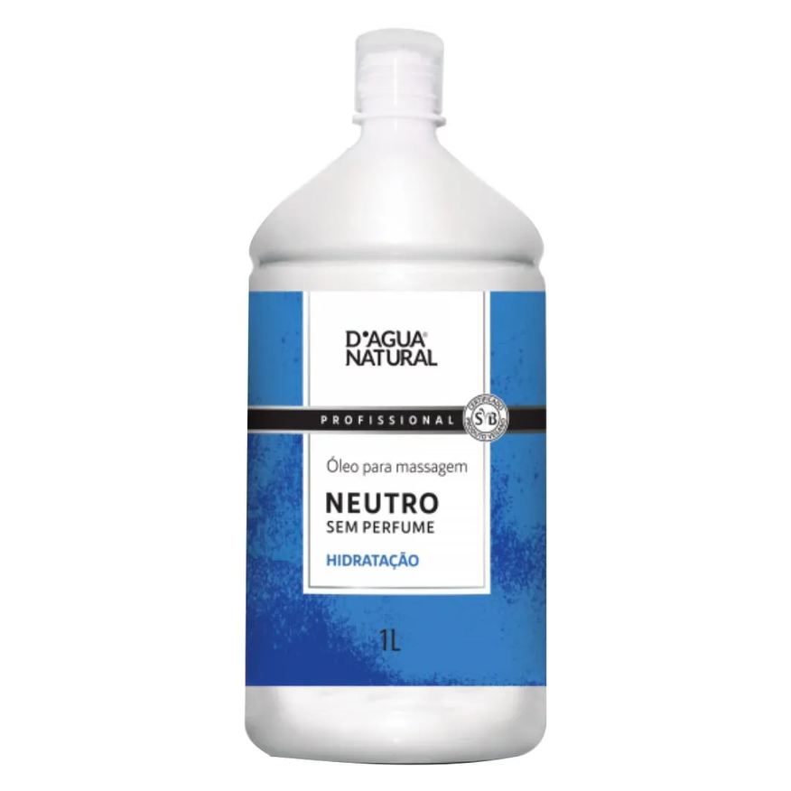D'agua Natural Oleo para Massagem Neutro Massoterapia 1L