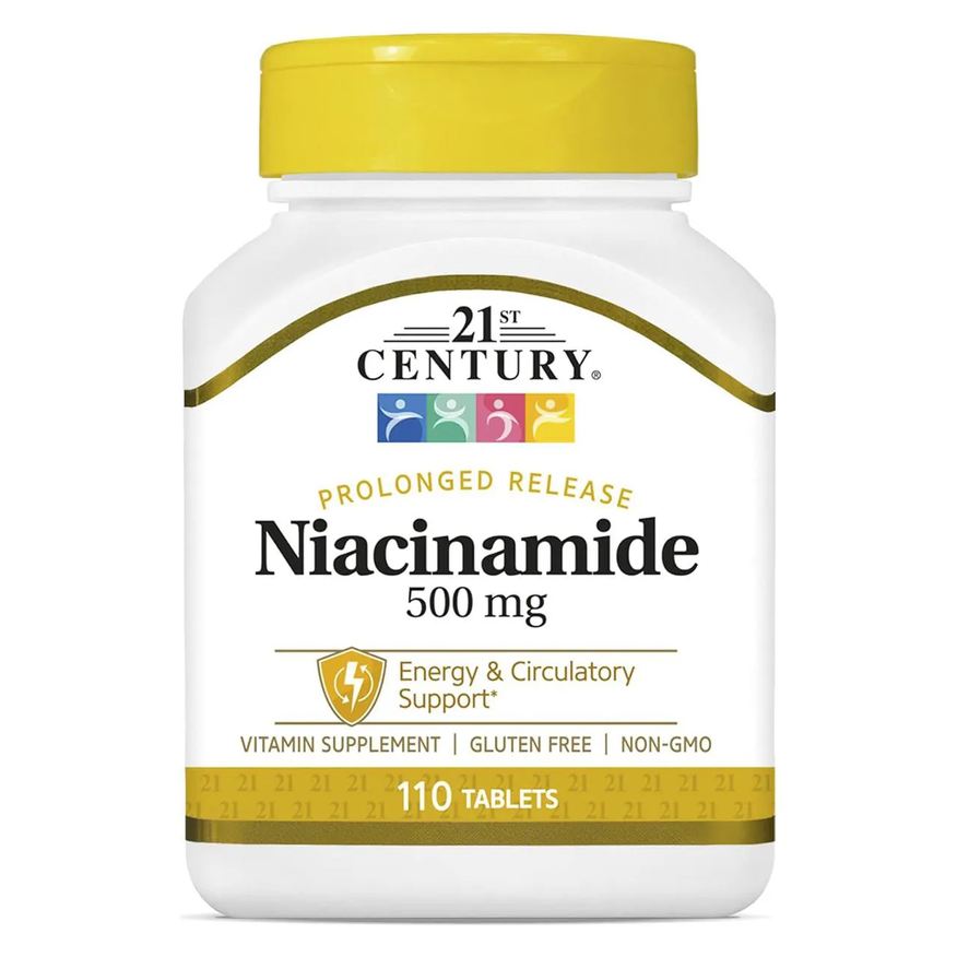 21st Century Niacinamida Liberação Prolongada 500mg 110 Tabs