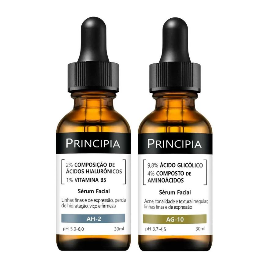 Principia Kit 2 Séruns Hialurônicos + Glicólico