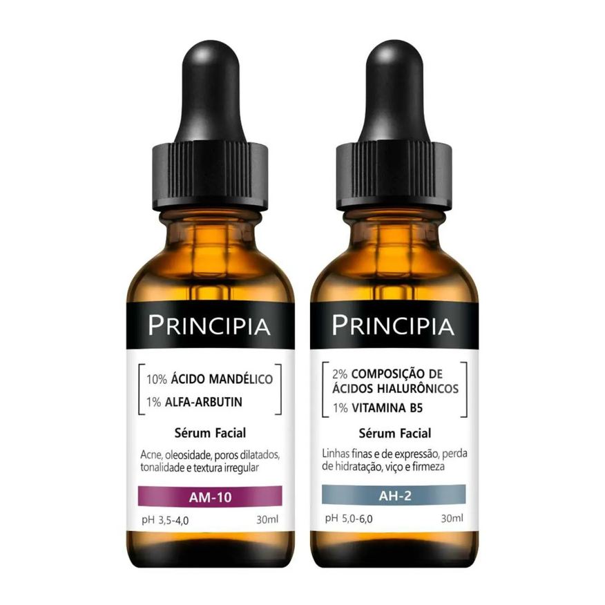 Principia Kit 2 Séruns Mandélico + Hialurônicos