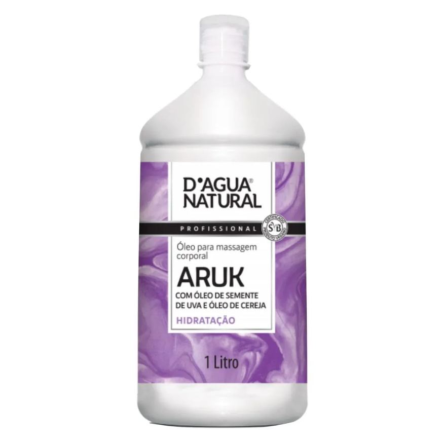 D'Agua Natural Oleo Massagem Corporal Aruk Semente Uva Cereja 1L