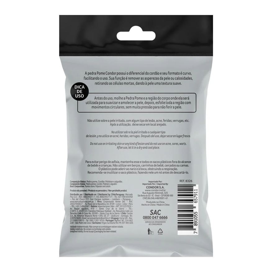 Pomes Pedra com Cordão Condor Spa