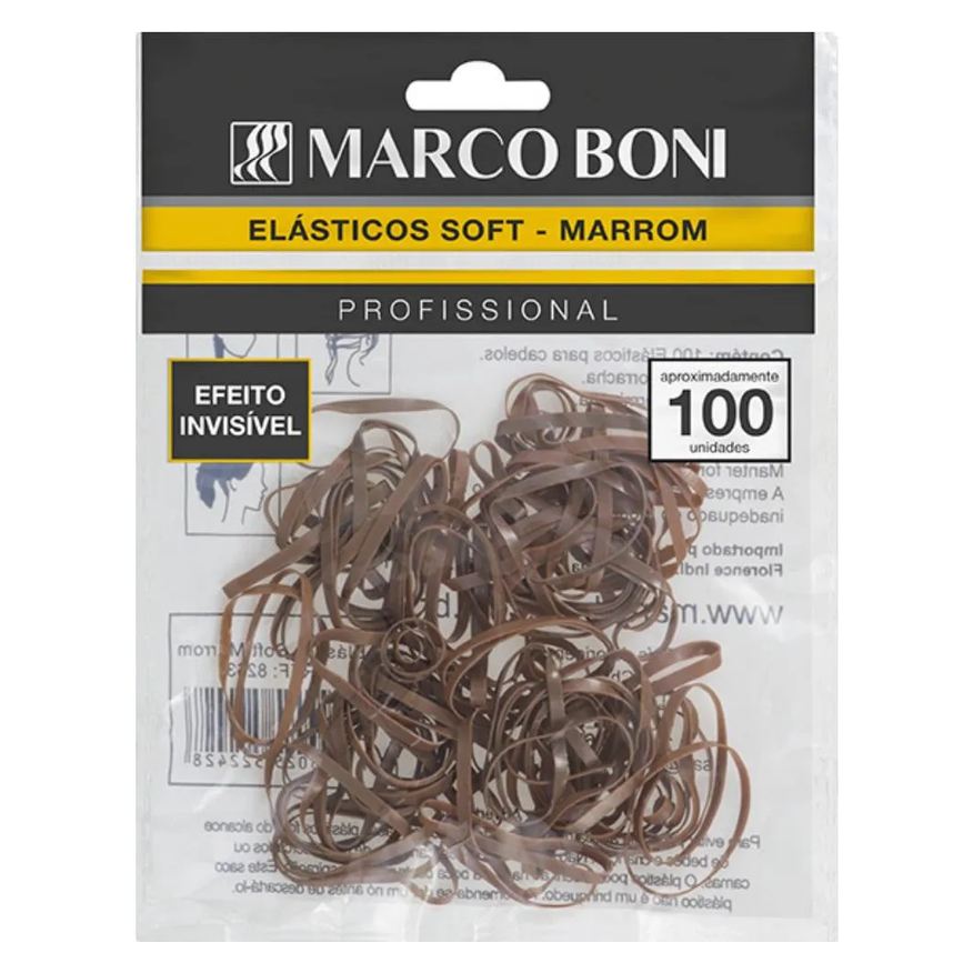 Marco Boni Elastico Soft Marrom para Penteados 100 unidades