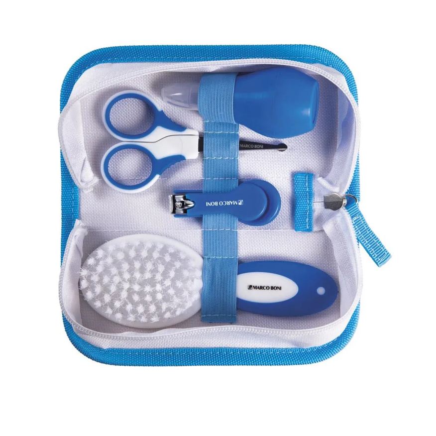 Marco Boni Kit Higiene Cuidados para O Bebe Necessaire Azul