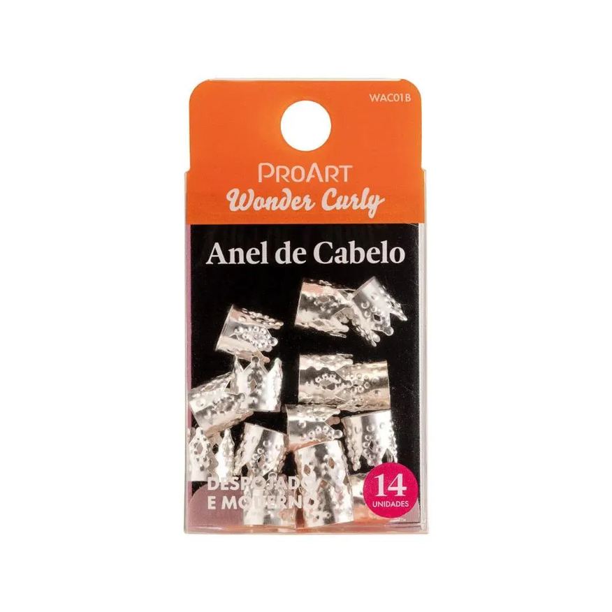 Proart Anel de Cabelo Penteados Coroa Prateada 14 unidades