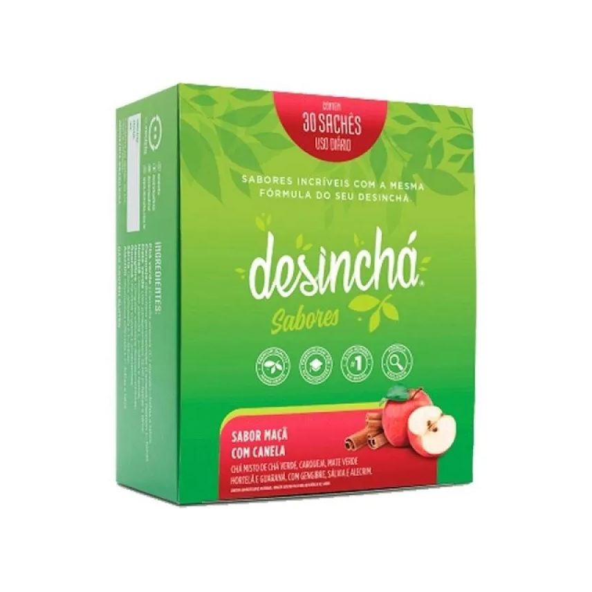 Desincha Desinchá Sabores (210g - 30 Sachês) - Sabor: Maça E Canela