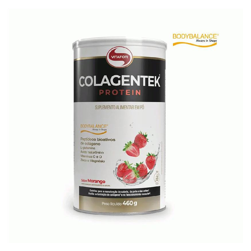 Vitafor Colagentek Protein (460g) - Sabor: Morango