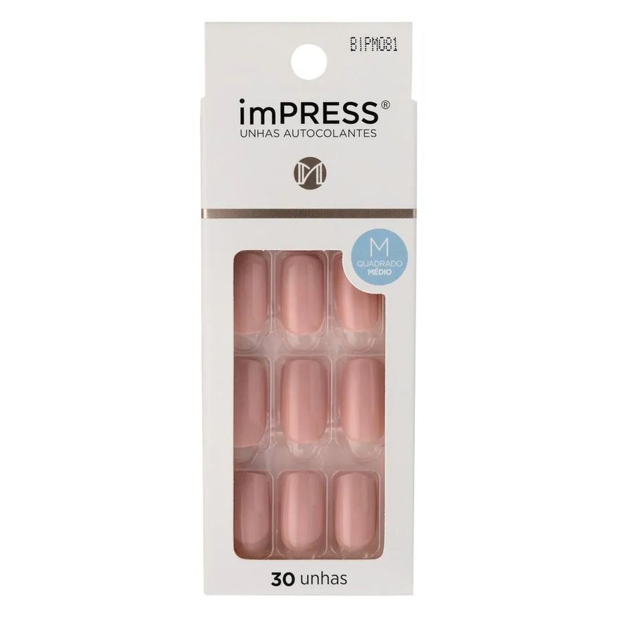 Kiss Unha Postiça Autocolante Impress Media Sea Breeze 30un