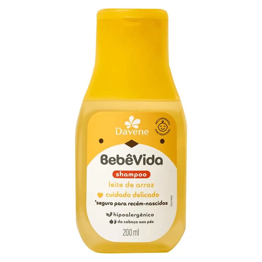 Davene Shampoo Leite de Arroz Bebe Vida 200ml