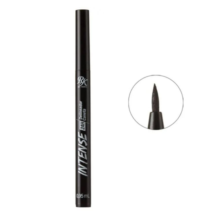 em Delineador Caneta Intense 24h Rk By Kiss - Preto Blackout