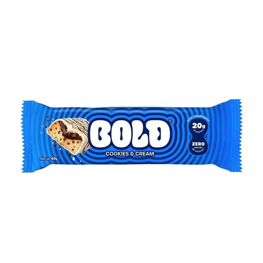 Bold Bar (60g) - Sabor: Cookies E Cream.