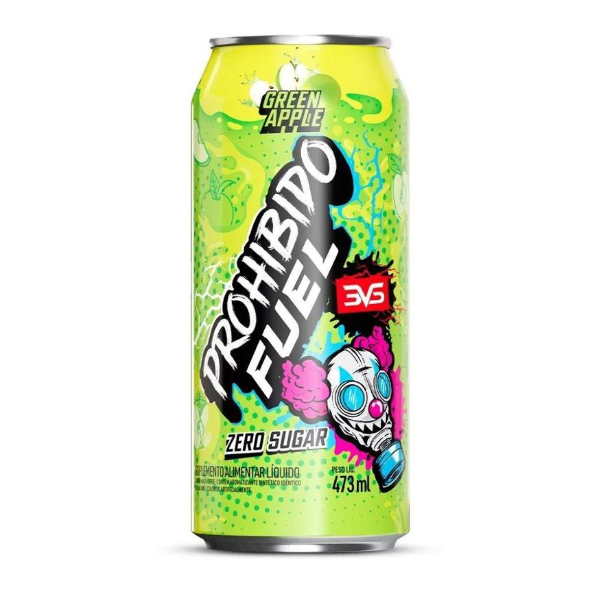 3Vs Nutrition Prohibido Fuel Pré-Treino Drink (473ml) - Sabor: Green Apple