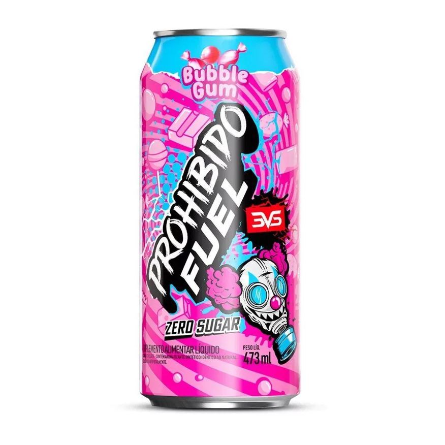 3Vs Nutrition Prohibido Fuel Pré-Treino Drink (473ml) - Sabor: Bubble Gum