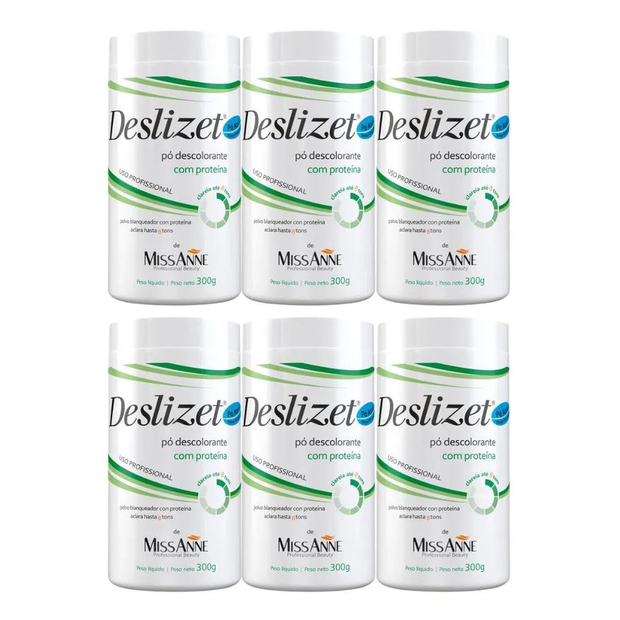 Deslizet Kit Pó Descolorante Proteína 300g 6 Und