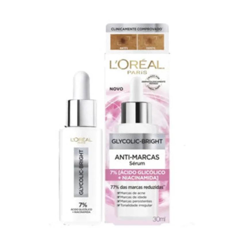 L'Oréal Sérum Anti-marcas Glycolic-bright Ácido Glicólico+niacinamida 30ml Loreal Paris