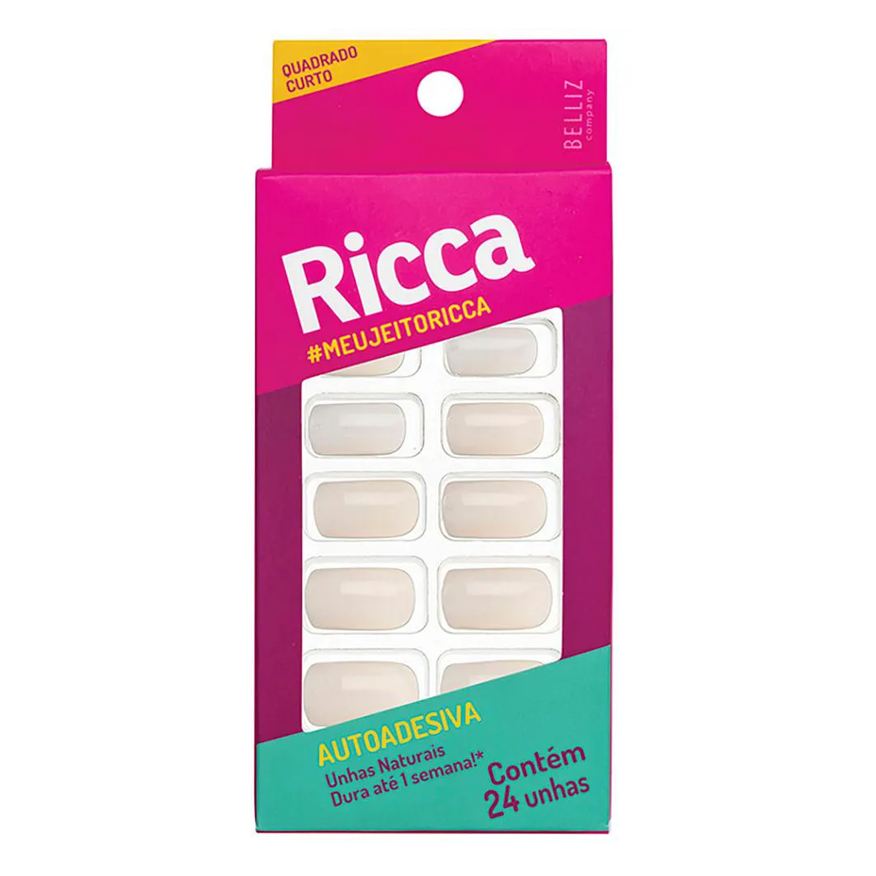 Ricca Unhas Autoadesivas Naturais
