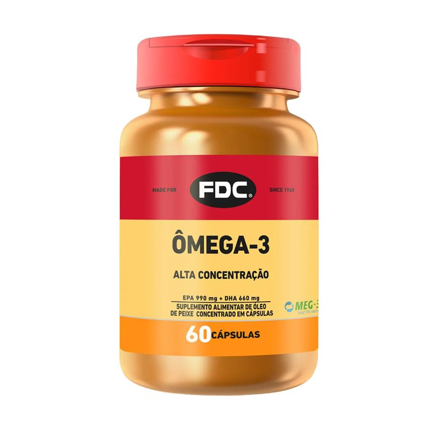 Fdc Vitaminas Ômega-3 Alta Concentração 3.300mg FDC com 60 cápsulas