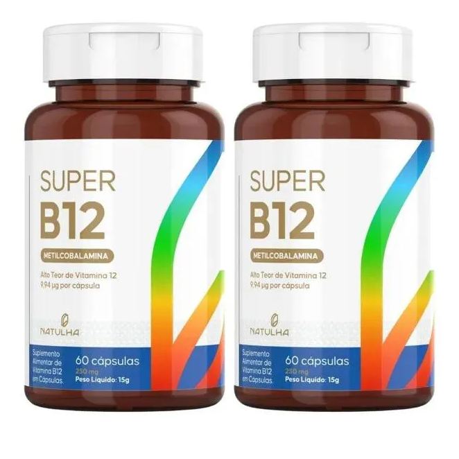 Natulha Kit 2x Super B12 414% (metilcobalamina) Idr 60 cápsulas