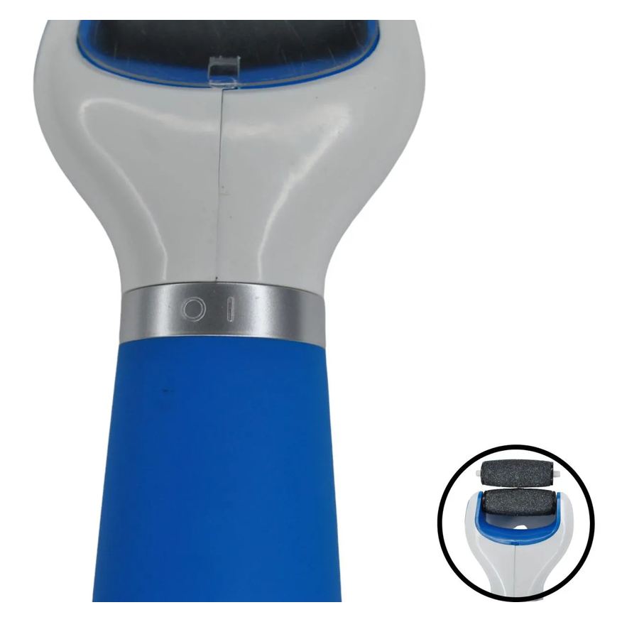 Calo Esfoliador Elétrico para Pés Portatil Azul Supermedy