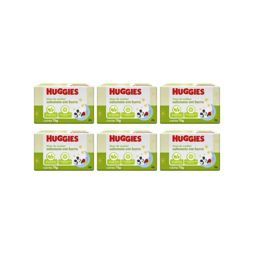 Huggies Sabonete 75g Camomila - Kit C / 6un