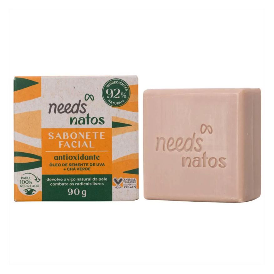Needs Sabonete Facial em Barra Natos Antioxidante 90g