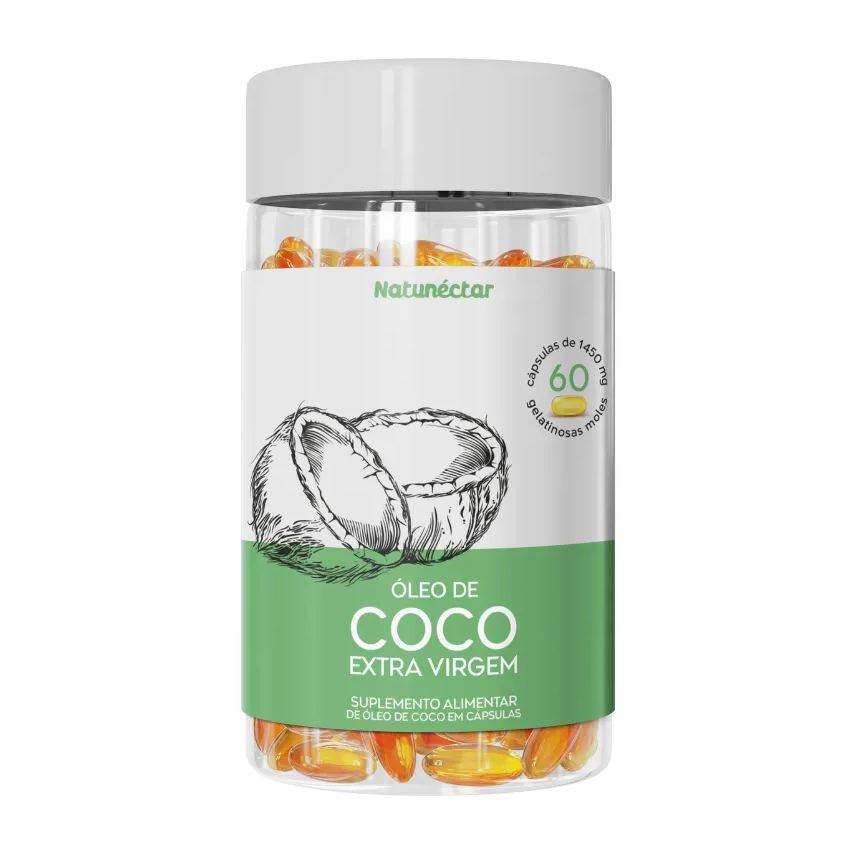 Natunéctar Óleo de Coco Extra Virgem 1000mg 60 Cápsulas