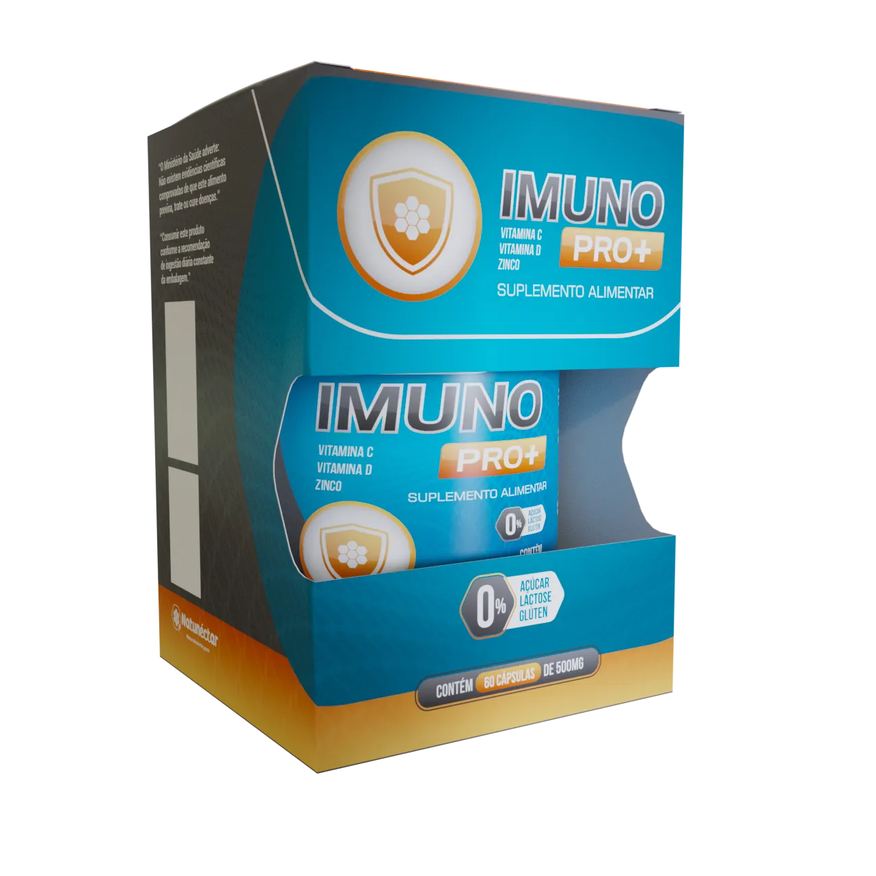 Natunéctar ImunoPro+ Vitamina C + Vitamina D + Zinco + Própolis 500mg 60 Capsulas