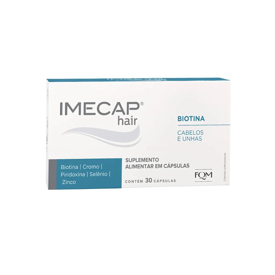 Alimentar Suplemento Imecap Hair Cabelos e Unhas 30 cápsulas