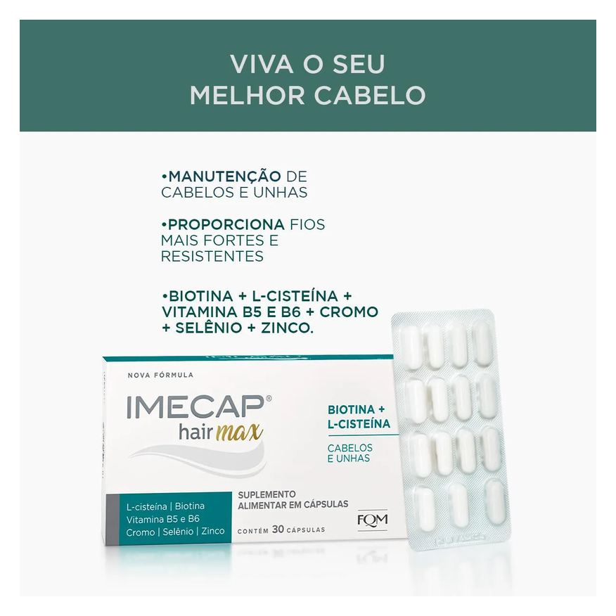 Alimentar Suplemento Imecap Hair Max 30 cápsulas
