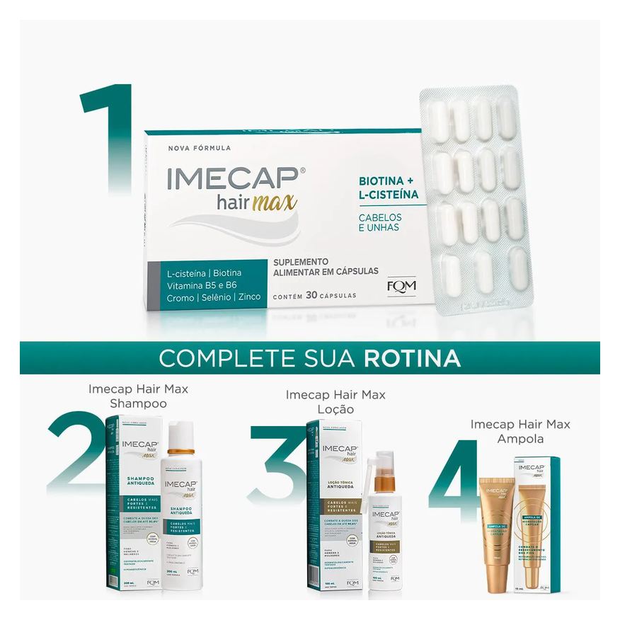 Alimentar Suplemento Imecap Hair Max 30 cápsulas