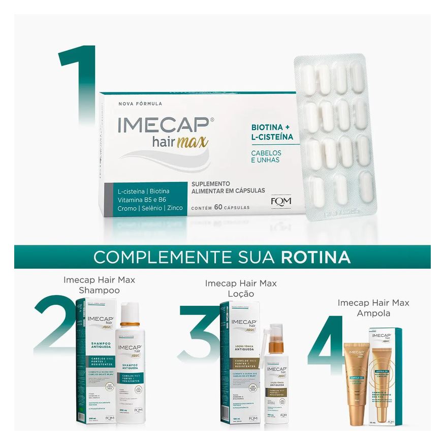 Imecap Kit Hair Max Cabelos e Unhas 60 + 30 cápsulas