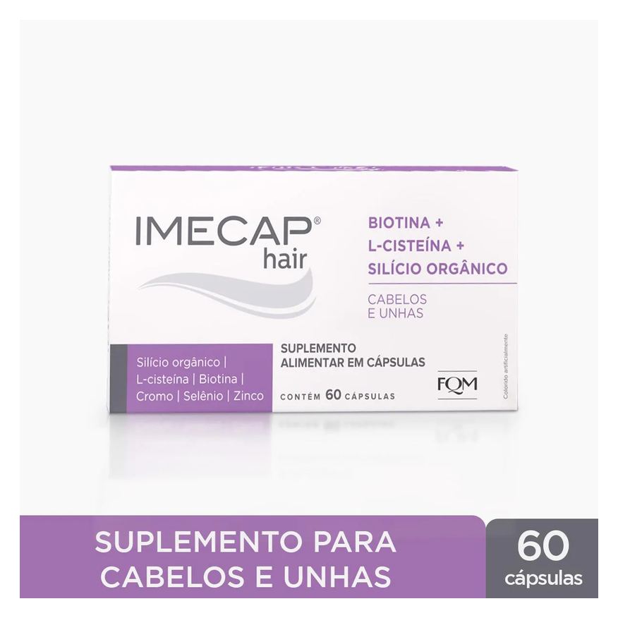 Alimentar Suplemento Imecap Hair Silício Orgânico 60 cápsulas