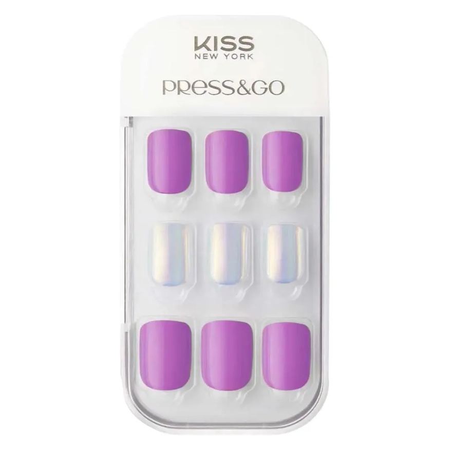 Kiss Unha Postiça Autocolante Press&go Cool Purple