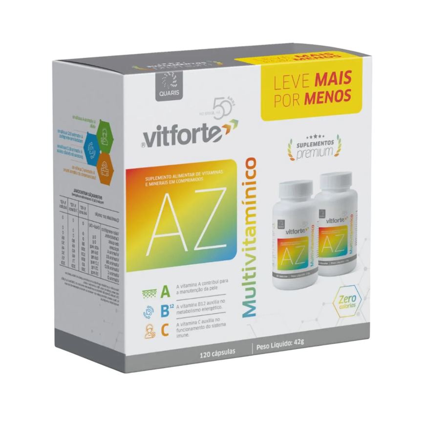 Vitforte Kit Vitamina Multivitamínico A-z 120 Cápsulas - Vitforte