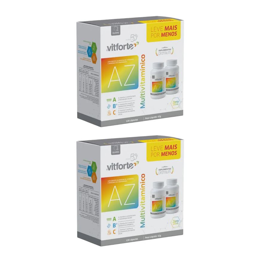 Vitforte Kit 2 Kits Vitamina A-z 120 Cápsulas - Vitforte