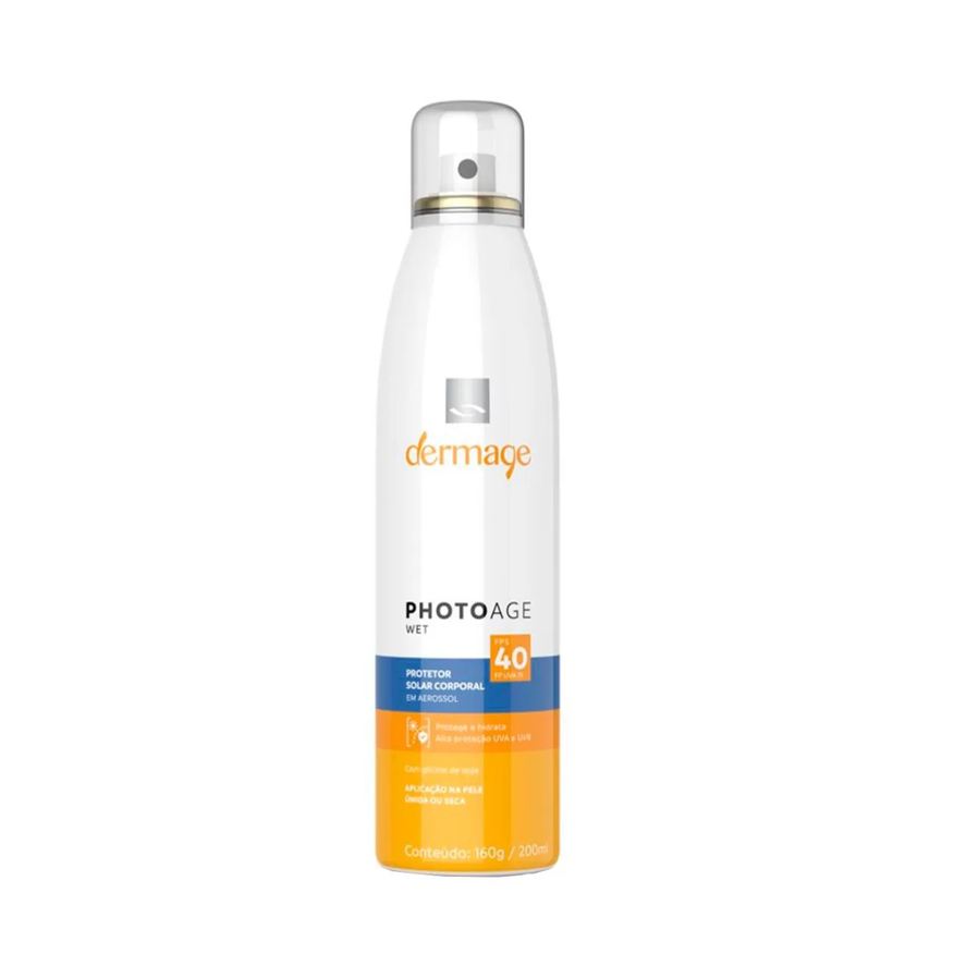 Dermage Protetor Solar Corporal Aerosol Photoage Wet FPS 40 200ml