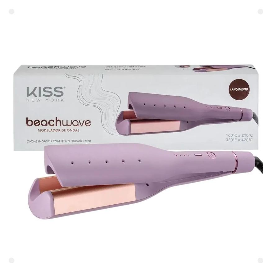 Kiss New York Modelador de Ondas Beachwave Lilás Bivolt