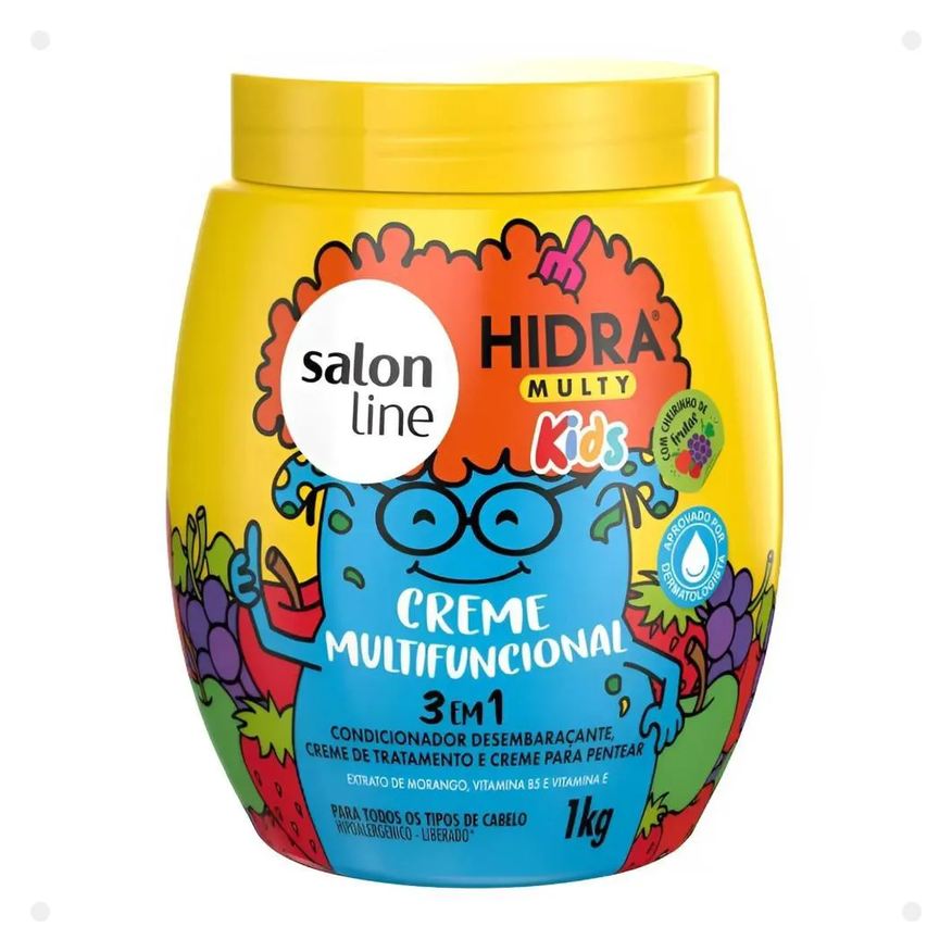 Salon Line Creme Multifuncional 3 em 1 Kids Hidra Multy 1kg