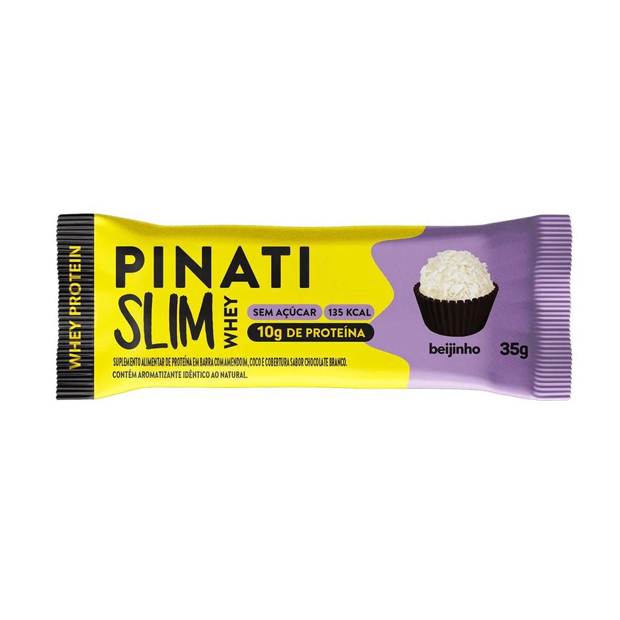 Pinati Barra de Proteína Slim Whey Beijinho Sem Açúcar 35g