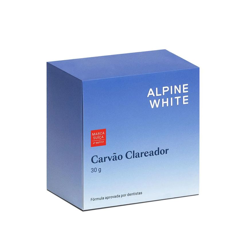 Alpine White Clareador Dental em Pó Carvão Ativado 30g