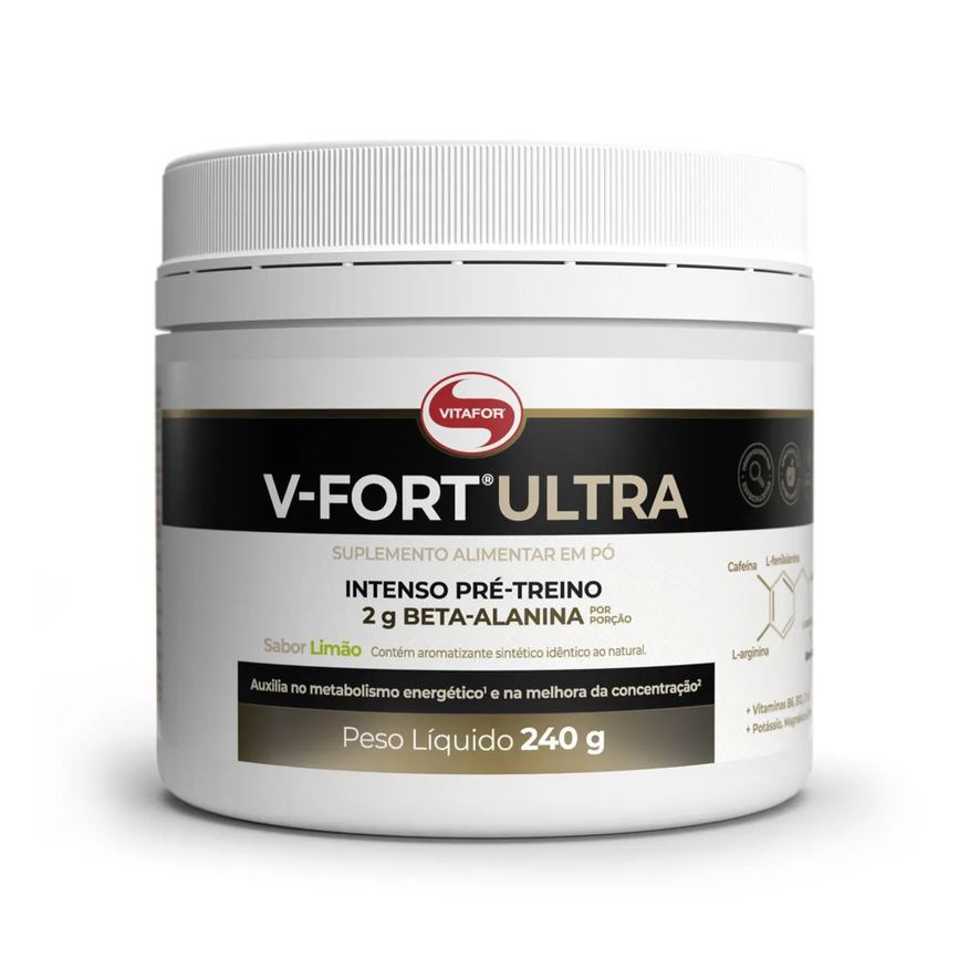 Vitafor V Fort Ultra Pré Treino 240g Limão