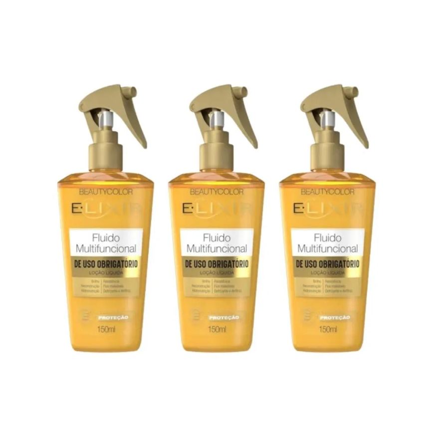 Beauty Color Fluido Capilar 150ml Elixir Multifuncional - 3un