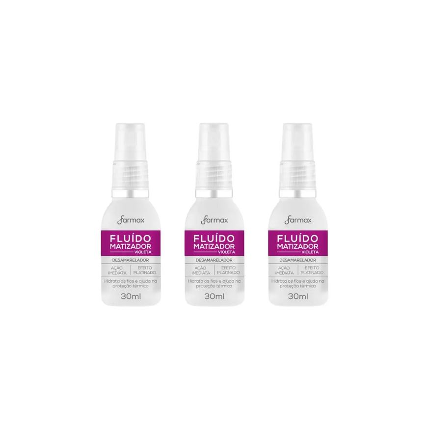Farmax Matizador 30ml Violeta - Kit C / 3un