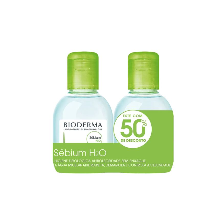 Bioderma Kit Água Micelar Dermatológica Sébium H2O com 100ml + 100ml