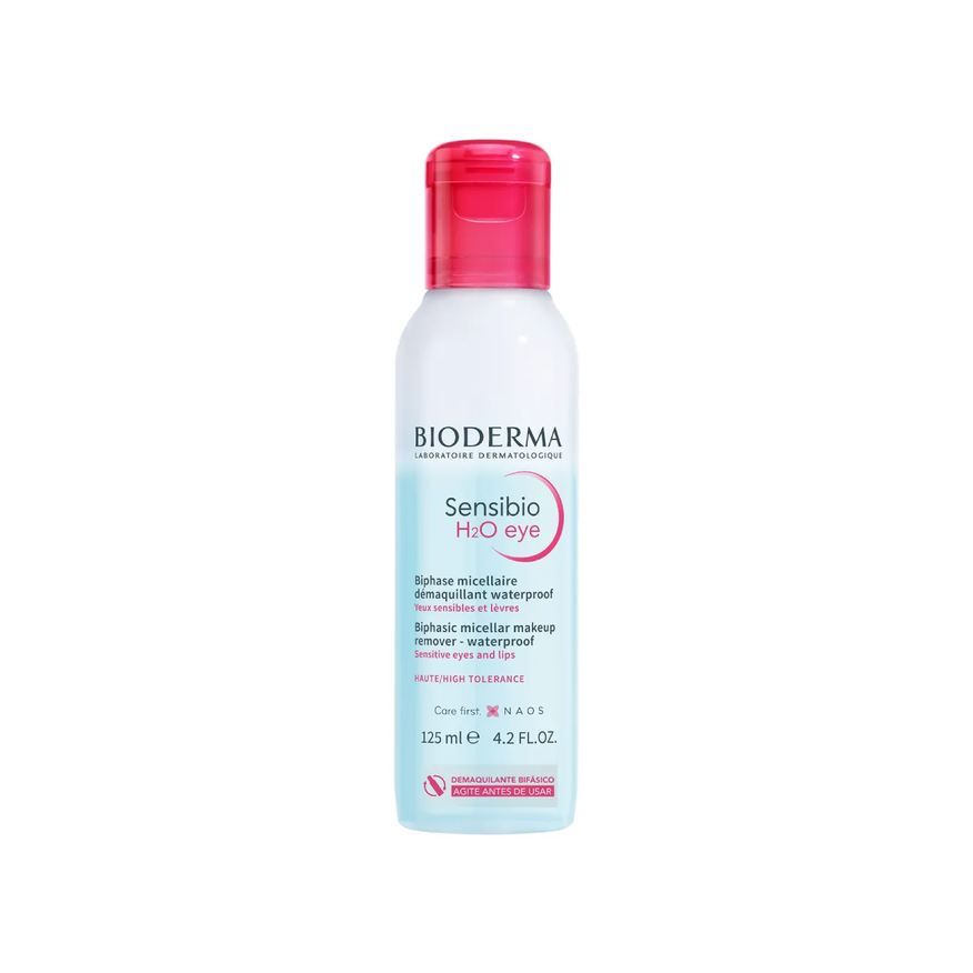 Bioderma Demaquilante Micelar Bifásico Sensibio H2O Eye Olhos e Lábios 125ml